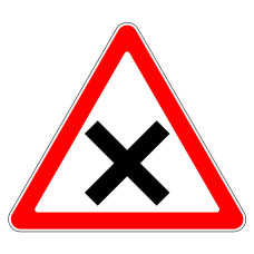 Знак 1.6. Пересечение равнозначных дорог