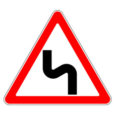 Знак 1.12.2. Опасные повороты (с первым поворотом налево)