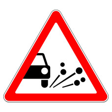 Знак 1.18. Выброс гравия